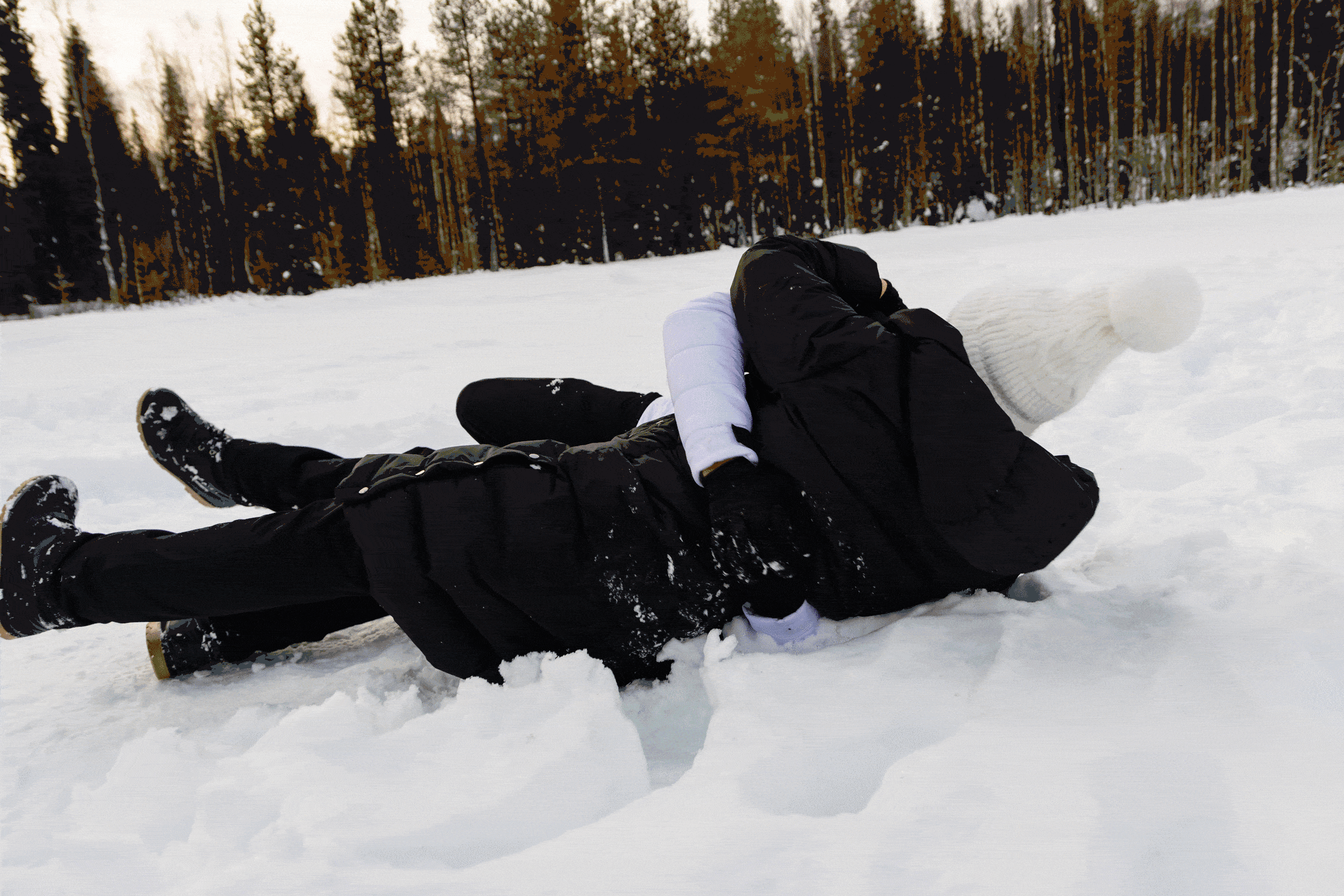 gif laponie lac gelé