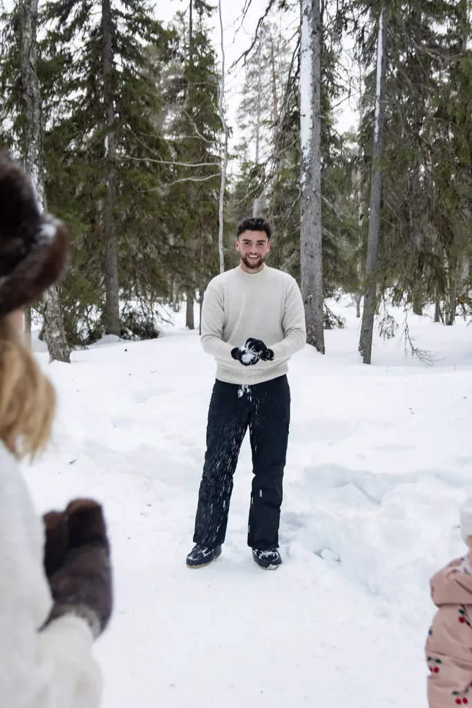 boule de neige laponie seance photo